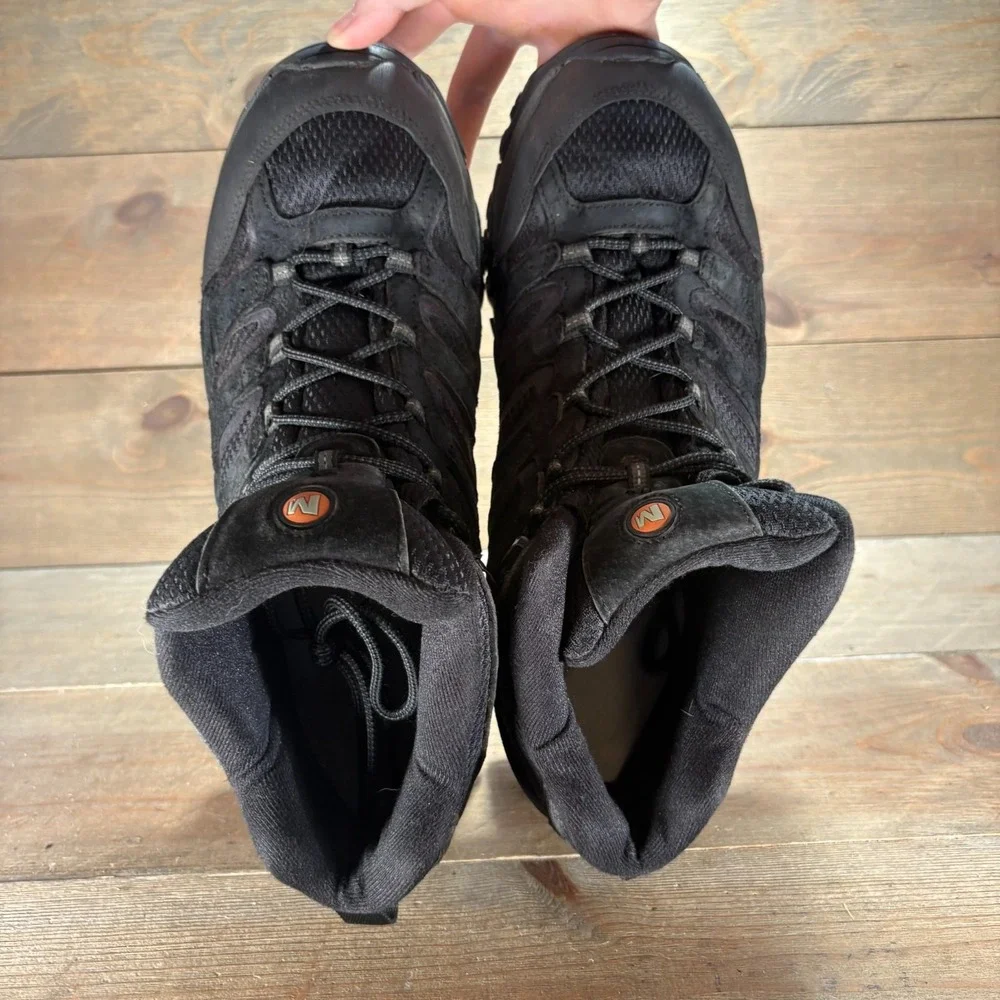 Merrell Moab 2 Vent Mid Mens size 12 shoes Black suede athletic hiking boots